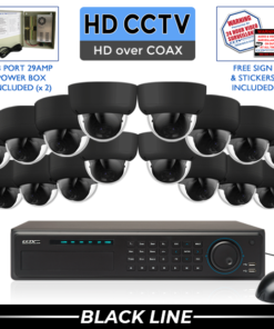 4K CCTV System with 24 CCTV Dome Cameras / 24XTRCVIMD8-B-S